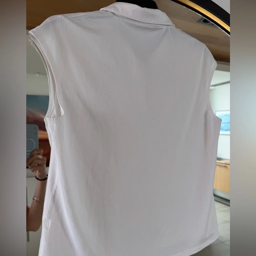 Two Nike Golf Tennis Pickleball Dri-FIT Sleeveless Polo Shirts Women's M - Picture 2 of 12